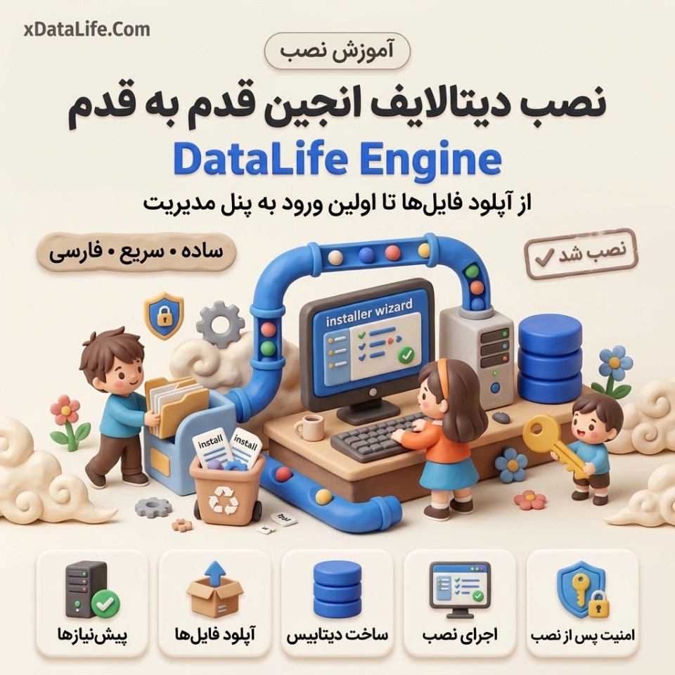 آموزش نصب دیتالایف انجین