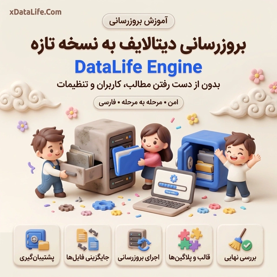 آموزش ارتقا دیتالایف انجین به نسخه جدید